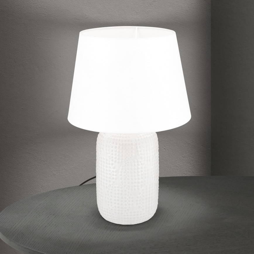 Tafellamp CORAL 1xE27/40W/230V keramiek/wit