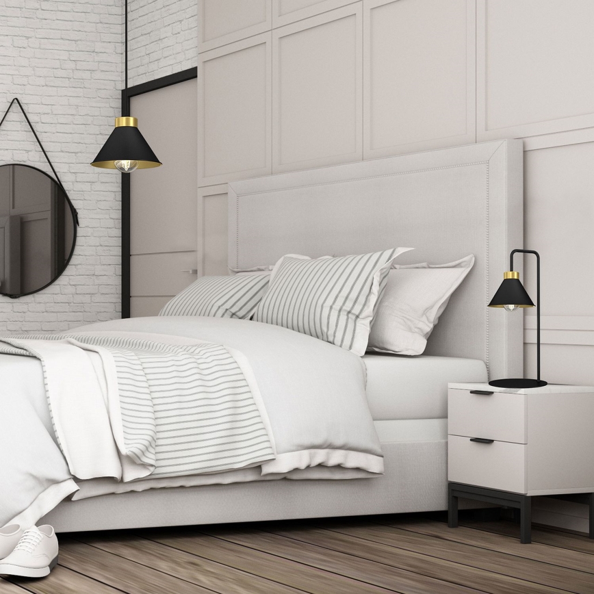 Tafellamp DEMET 1xE27/15W/230V zwart/goud