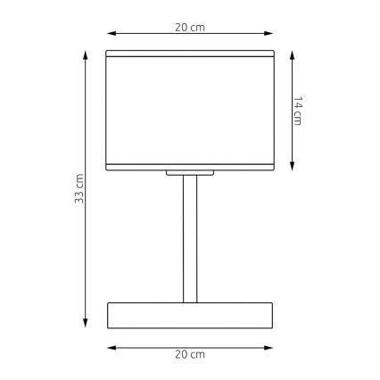 Tafellamp ECO 1xE27/15W/230V beige/rotan