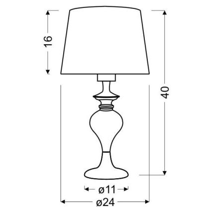 Tafellamp GILLENIA 1xE27/60W/230V