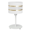 Tafellamp HELEN 1xE27/15W/230V wit/gouden