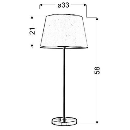 Tafellamp IBIS 1xE14/40W/230V wit/mat chroom