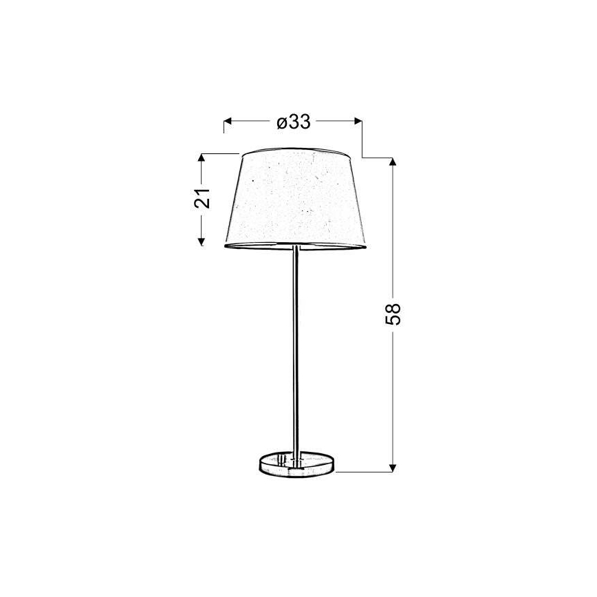 Tafellamp IBIS 1xE14/40W/230V wit/mat chroom