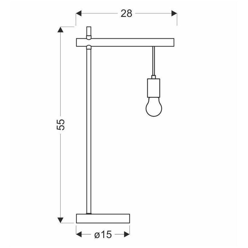 Tafellamp IZZY 1xE27/60W/230V