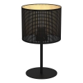 Tafellamp LOFT SHADE 1xE27/60W/230V diameter 18 cm zwart/gouden