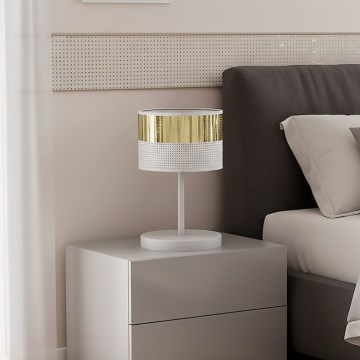 Tafellamp LUX 1xE27/15W/230V wit/goud