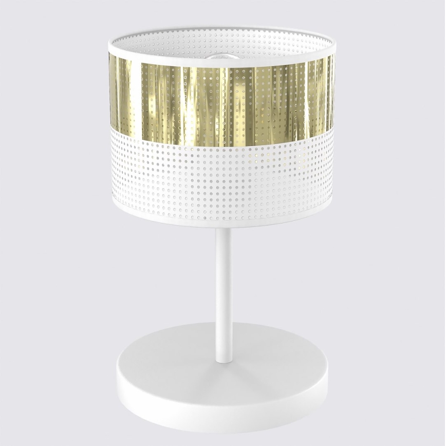 Tafellamp LUX 1xE27/15W/230V wit/goud