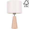 Tafellamp MERCEDES 1xE27/40W/230V diameter 43 cm crème/eiken – FSC gecertificeerd