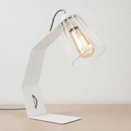 Tafellamp NANDO 1xE27/15W/230V wit