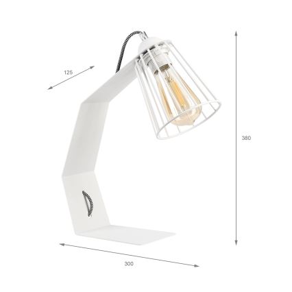 Tafellamp NANDO 1xE27/15W/230V wit