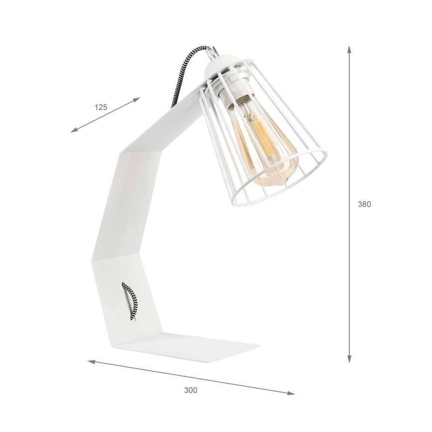 Tafellamp NANDO 1xE27/15W/230V wit