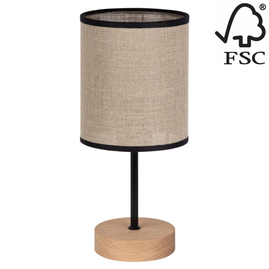 Tafellamp NEGRO 1xE27/25W/230V walnoot - FSC-gecertificeerd