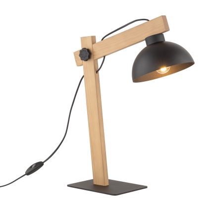 Tafellamp OSLO 1xE27/15W/230V grenen/zwart