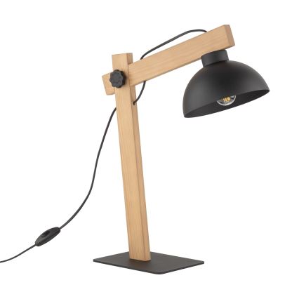 Tafellamp OSLO 1xE27/15W/230V grenen/zwart