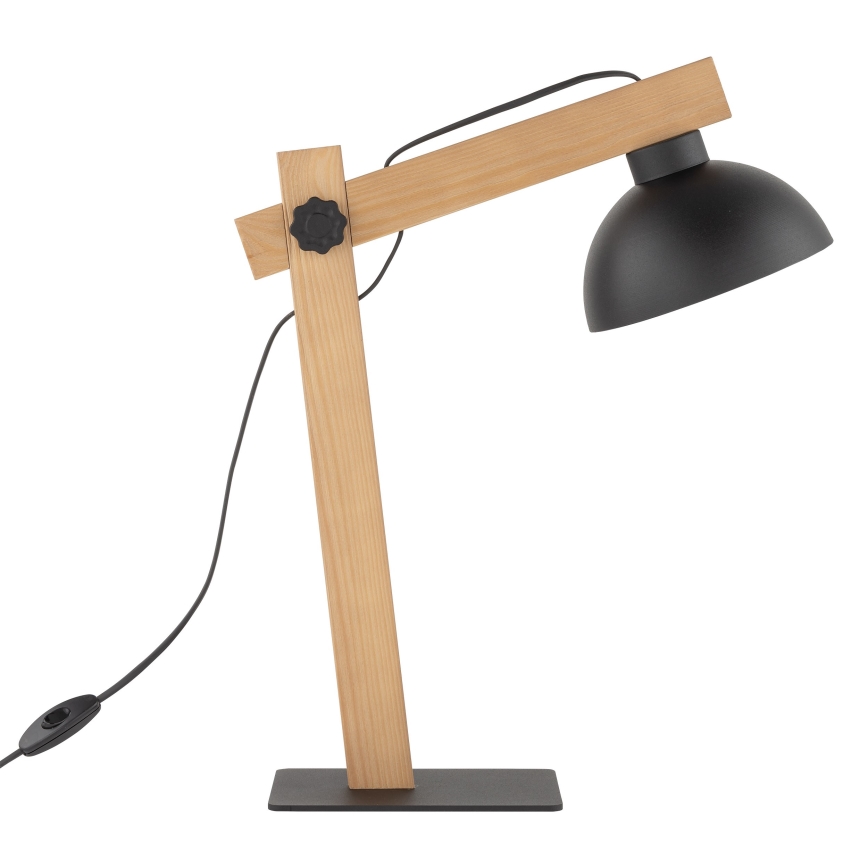 Tafellamp OSLO 1xE27/15W/230V grenen/zwart
