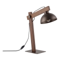 Tafellamp OSLO 1xE27/15W/230V walnoot/bruin