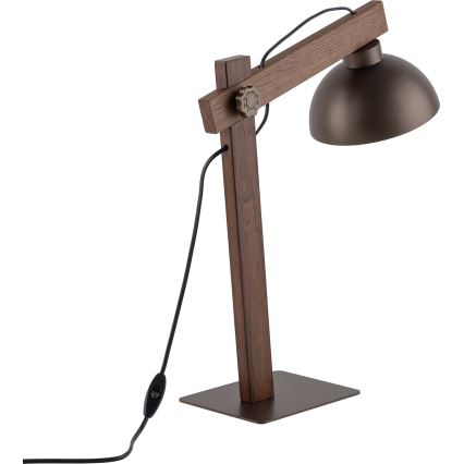 Tafellamp OSLO 1xE27/15W/230V walnoot/bruin