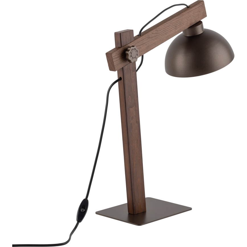 Tafellamp OSLO 1xE27/15W/230V walnoot/bruin