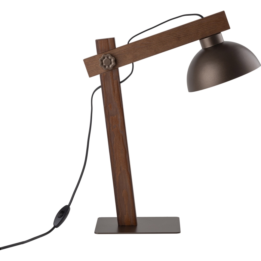 Tafellamp OSLO 1xE27/15W/230V walnoot/bruin