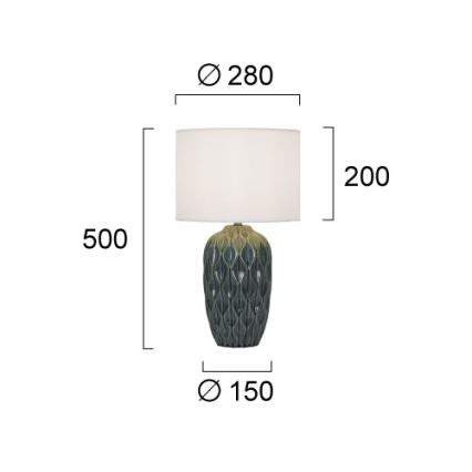 Tafellamp PINEAPLE 1xE27/40W/230V wit/groen