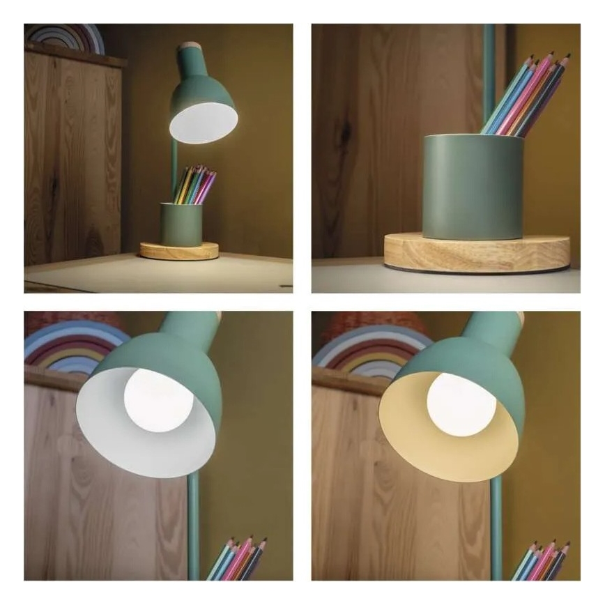 Tafellamp POPPY 1xE27/25W/230V groen