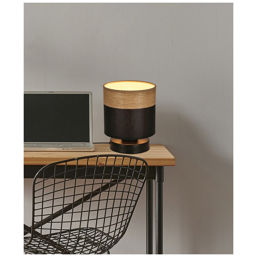 Tafellamp PORTO 1xE27/60W/230V zwart/bruin