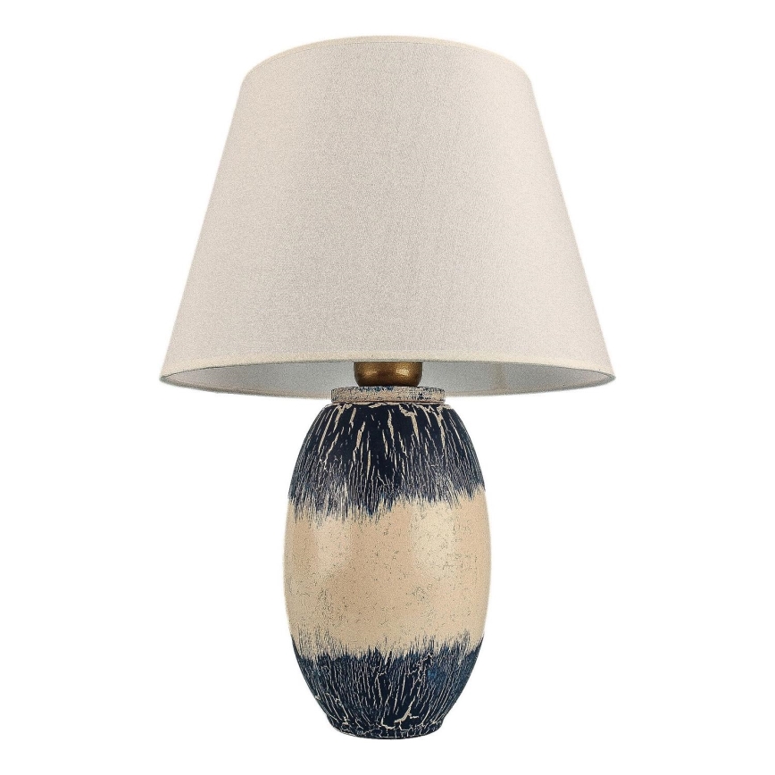 Tafellamp RAMZES 1xE27/40W/230V beige/blauw