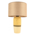 Tafellamp RAMZES 1xE27/40W/230V beige/geel