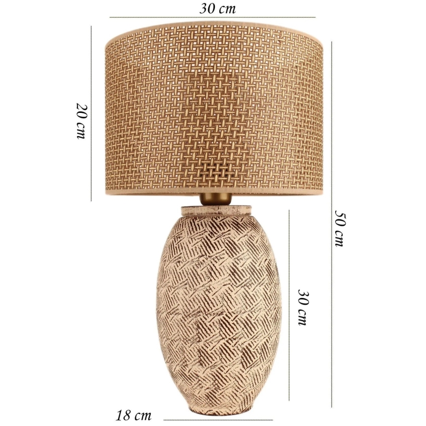 Tafellamp RAMZES 1xE27/40W/230V beige