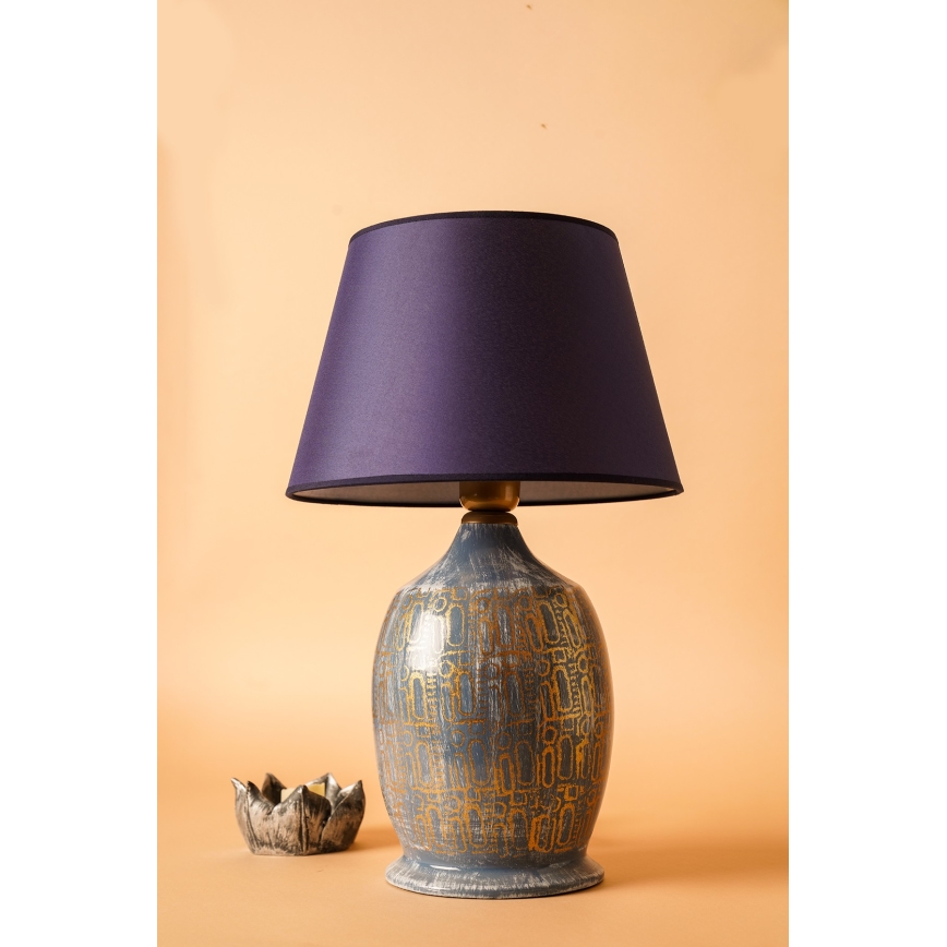 Tafellamp RAMZES 1xE27/40W/230V blauw