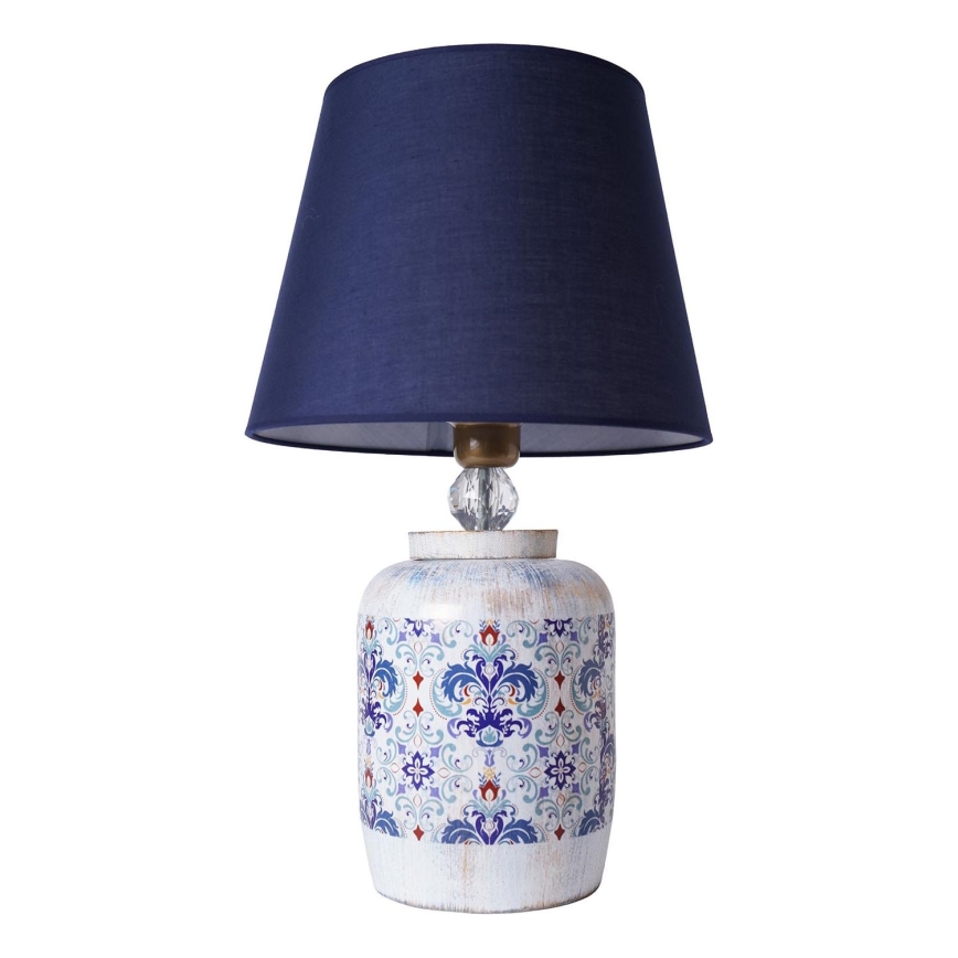 Tafellamp RAMZES 1xE27/40W/230V blauw/wit
