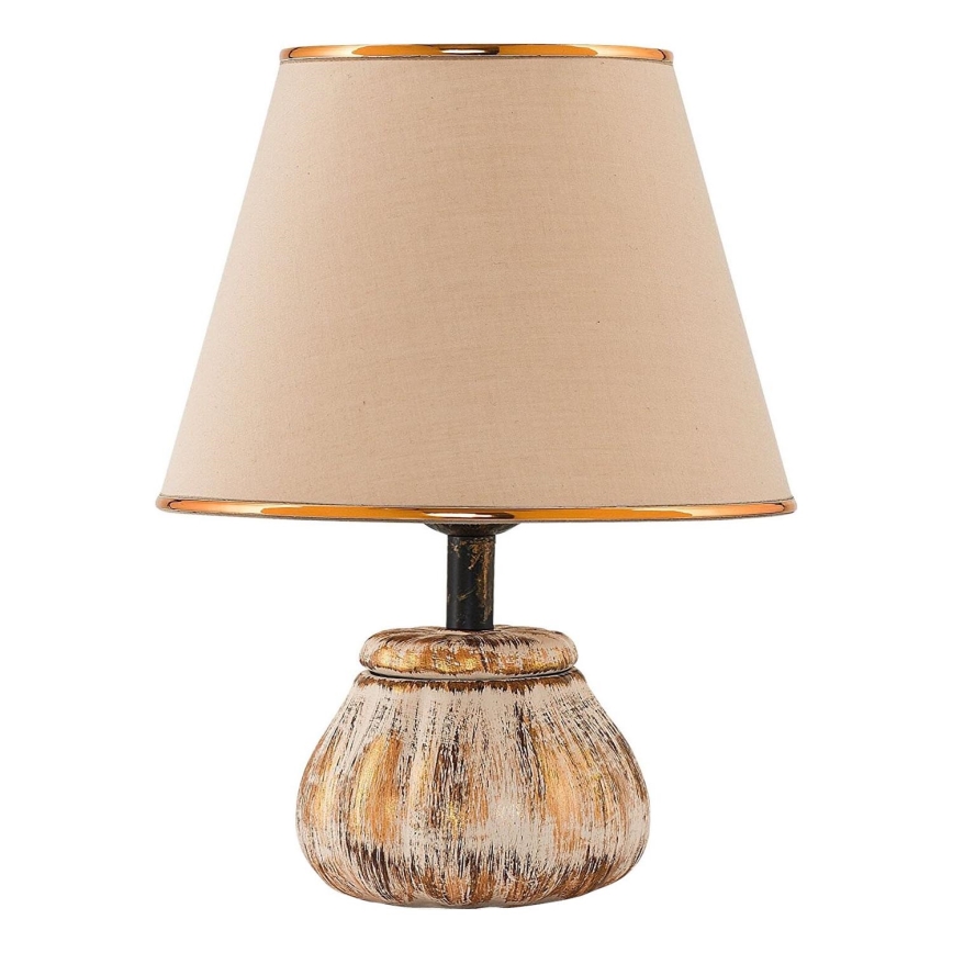 Tafellamp RAMZES 1xE27/40W/230V crème/goud