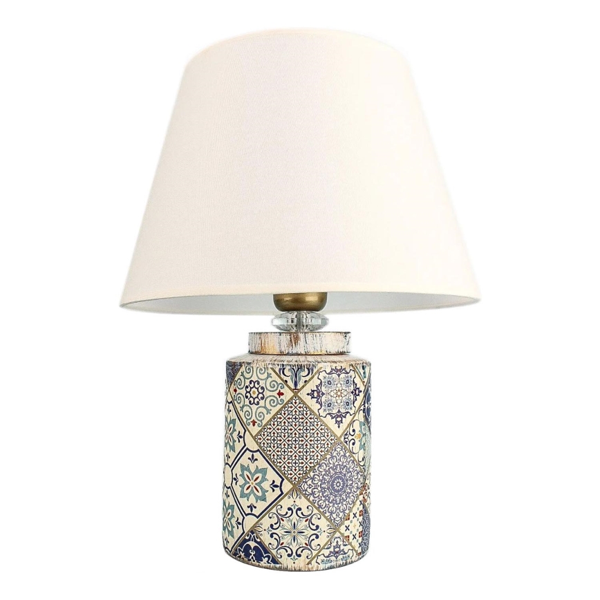 Tafellamp RAMZES 1xE27/40W/230V wit/grijs