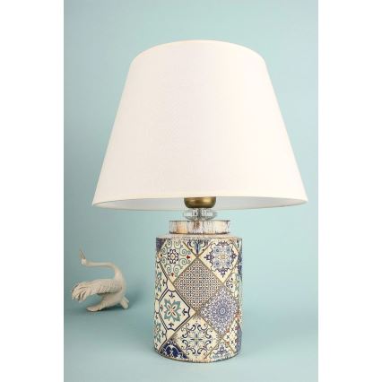 Tafellamp RAMZES 1xE27/40W/230V wit/grijs