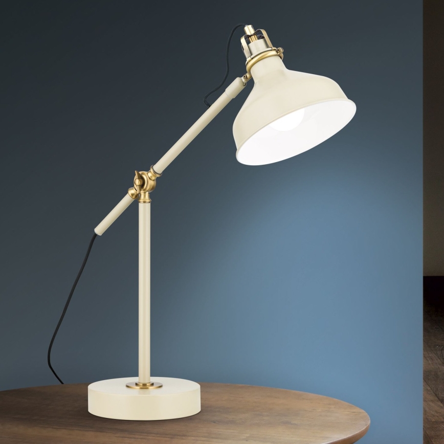 Tafellamp SCHILLER 1xE27/40W/230V crème/brons