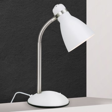 Tafellamp SCHOOL 1xE27/40W/230V wit/mat chroom