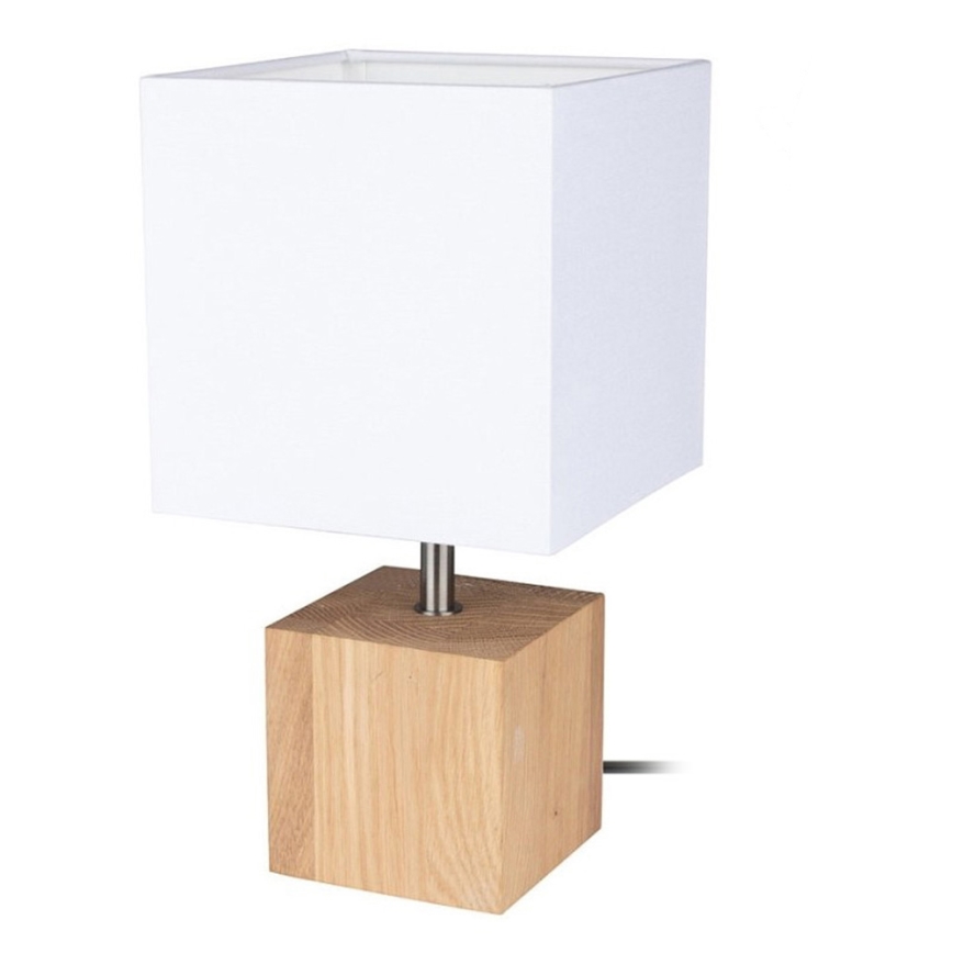 Tafellamp TRONGO SQUARE 1xE27/25W/230V eiken