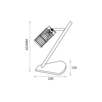 Tafellamp VERTICAL 1xGU10/8W/230V zwart