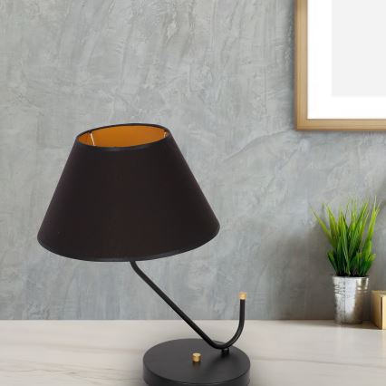 Tafellamp VICTORIA 1xE27/60W/230V zwart