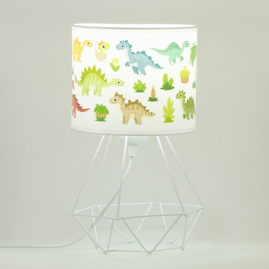Tafellamp voor kinderen KIDS ROOM 1xE27/60W/230V Ø 18 cm dinosaurus