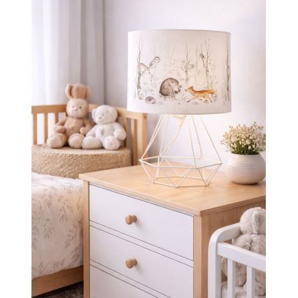 Tafellamp voor kinderen KIDS ROOM 1xE27/60W/230V Ø 18 cm – met dierenmotief