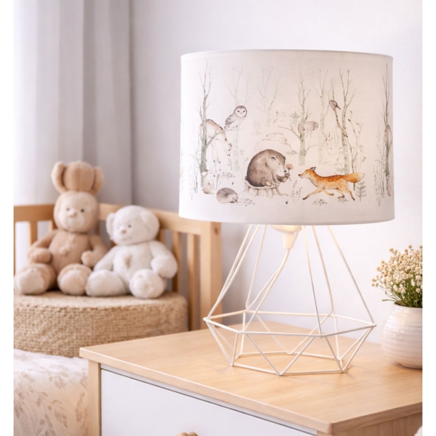 Tafellamp voor kinderen KIDS ROOM 1xE27/60W/230V Ø 18 cm – met dierenmotief