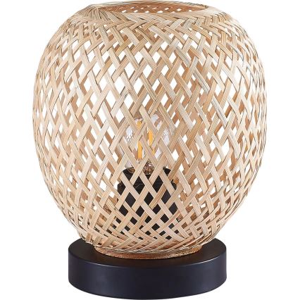 Tafellamp ZANZIBAR 1xE27/20W/230V diameter 18 cm bamboe