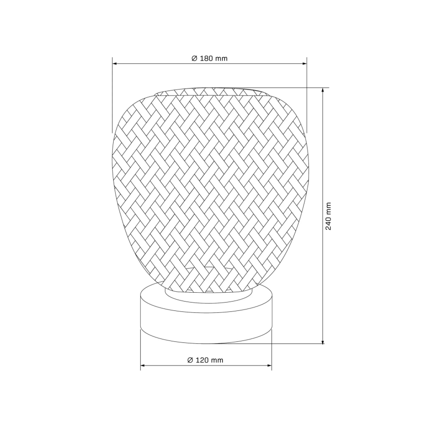 Tafellamp ZANZIBAR 1xE27/20W/230V diameter 18 cm bamboe