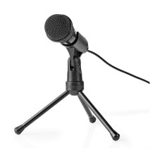 Tafelmicrofoon voor pc 1,5V - Nedis MICTJ100BK