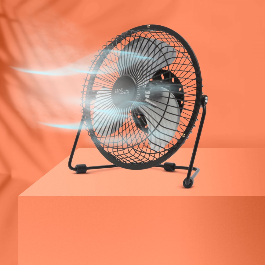 Tafelventilator 1,75 W/5 V USB, Ø 18 cm, zwart