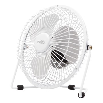 Tafelventilator 1,75W/5V USB Ø 18 cm wit