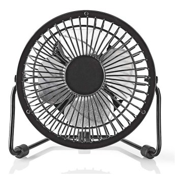 Tafelventilator 3W/USB 10 cm zwart