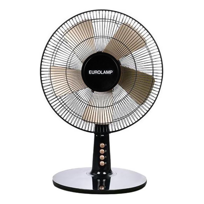 Tafelventilator 40W/230V diameter 35 cm zwart/goud