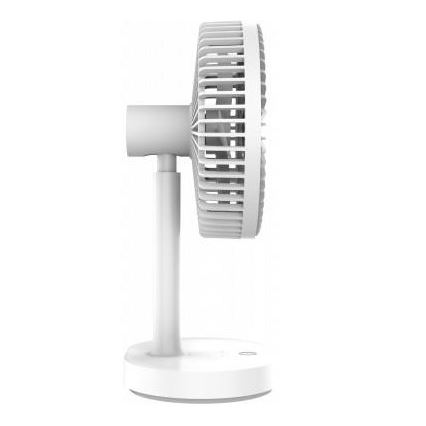 Draagbare tafelventilator met oplaadbare batterij en LED-lamp 3000mA/3,7V microUSB
